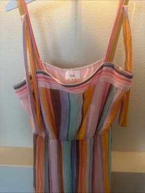 fyve Striped Multicolor Maxi Dress - Pink & Yellow